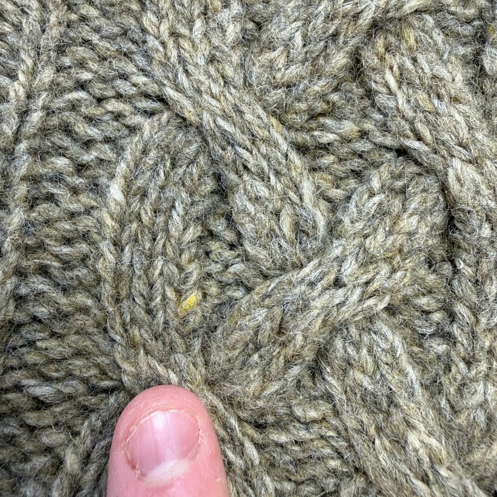 VTG Abercrombie & Fitch Sweater Mens Large Hazel Cable Knit Wool Fisherman Y2K - Picture 8 of 14
